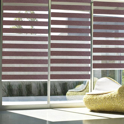 Elektrische Solarschattierung Fensterblinde Horizontale Zebra Blinds für eine hervorragende Leistung