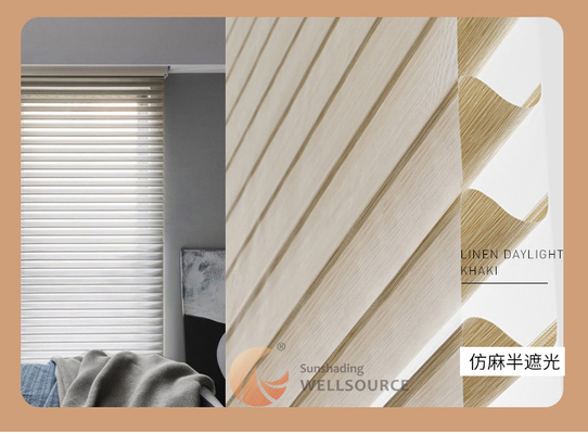 Individuelle UV- und Wärmedämmung für Badezimmer Elektromotorisierte Shangrila Blinds