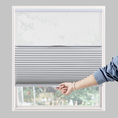 WELLSOURCE Tag- und Nacht-Zellschattierungen, Blackout Top Down Bottom Up Honeycomb Blinds für Fenster, kabellose Fensterblenden