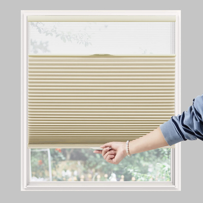 WELLSOURCE Tag- und Nacht-Zellschattierungen, Blackout Top Down Bottom Up Honeycomb Blinds für Fenster, kabellose Fensterblenden