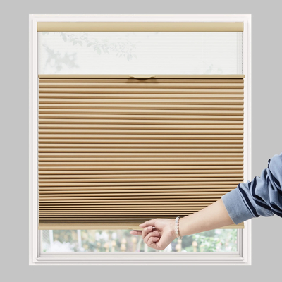 WELLSOURCE Tag- und Nacht-Zellschattierungen, Blackout Top Down Bottom Up Honeycomb Blinds für Fenster, kabellose Fensterblenden