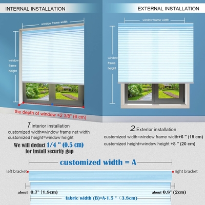 Individuelle UV- und Wärmedämmung für Badezimmer Elektromotorisierte Shangrila Blinds