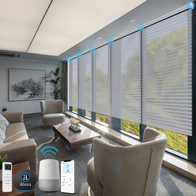 Individuelle UV- und Wärmedämmung für Badezimmer Elektromotorisierte Shangrila Blinds