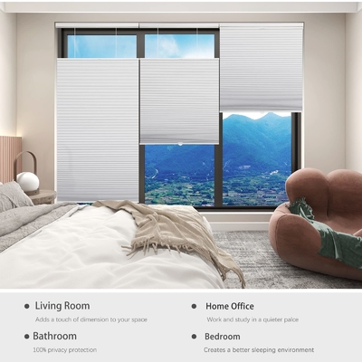 WELLSOURCE Lichtfilterung/Dimout Zellschattierungen Schnurlos, von oben nach unten, von unten nach oben Blinds für Fenster, 1,5 &quot;Einzelzellen-Plea