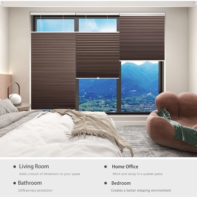 WELLSOURCE Lichtfilterung/Dimout Zellschattierungen Schnurlos, von oben nach unten, von unten nach oben Blinds für Fenster, 1,5 &quot;Einzelzellen-Plea