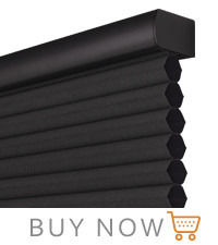 WELLSOURCE Kabellose Zellschatten ohne Bohrungen Honighals Blinds Vernichtung für Fenster Schlafzimmer, Büro einfach zu installieren