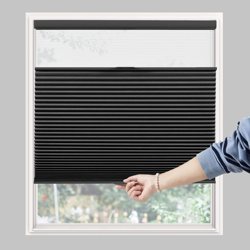 WELLSOURCE Tag- und Nacht-Zellschattierungen, Blackout Top Down Bottom Up Honeycomb Blinds für Fenster, kabellose Fensterblenden